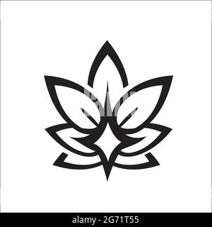 Blumen-Logo exklusive Design-Inspiration Stock Vektor