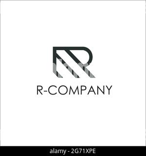 r Firmenlogo exklusive Designinspiration Stock Vektor