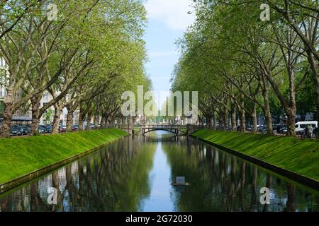 Kö-Graben an der Königsallee, Düsseldorf, Nordrhein-Westfalen, Deutschland, Europa Stockfoto