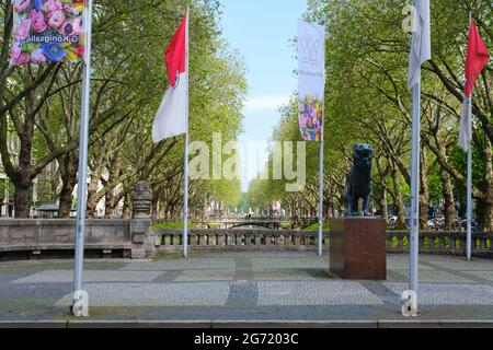 Kö-Graben an der Königsallee, Düsseldorf, Nordrhein-Westfalen, Deutschland, Europa Stockfoto