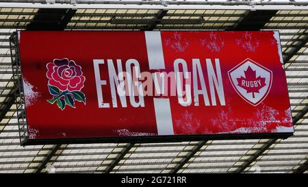 Twickenham, London, Großbritannien. Juli 2021. International Rugby Union England gegen Kanada; im Stadion für das heutige Spiel Credit: Action Plus Sports/Alamy Live News Stockfoto