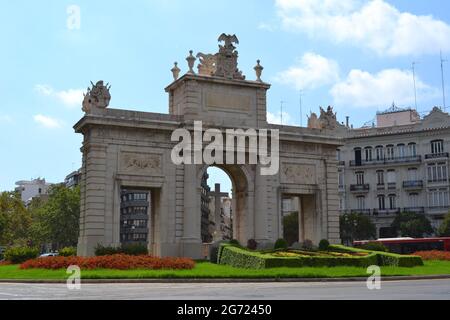 Die Straßen von Valencia Stockfoto