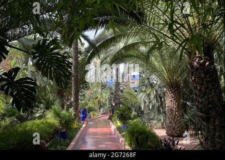 Das YSL-Museum und der Majorelle-Garten in Marrakesch, Marokko MA Stockfoto