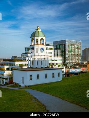 Die Stadt halifax überschaut die Stadt von einem Hügel aus Stockfoto