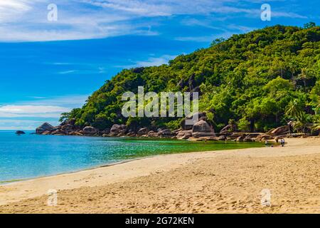 Fantastische, schöne Panoramasicht vom Silver Beach auf Koh Samui in Thailand. Stockfoto