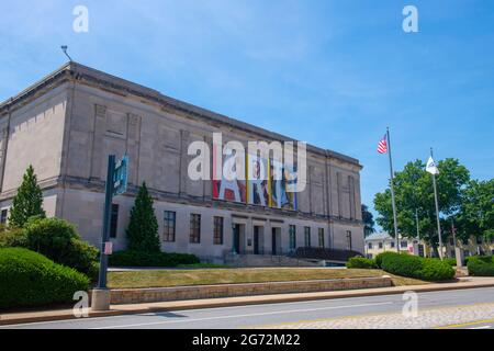 Worcester Art Museum in der Salisbury Street 55 in der historischen Innenstadt von Worcester in Massachusetts, USA. Stockfoto