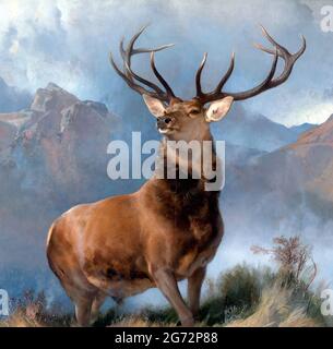 Edwin Landseer. Der Monarch des Glen von Sir Edwin Henry Landseer (1802-1873), Öl auf Leinwand, c. 1851 Stockfoto