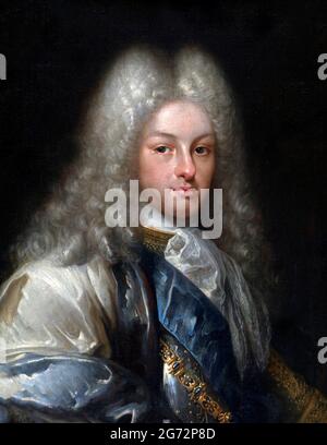 Philipp V. von Spanien (1683-1746). Porträt von König Philipp V. von Miguel Jacinto Meléndez, Öl auf Leinwand, c. 1718-22 Stockfoto