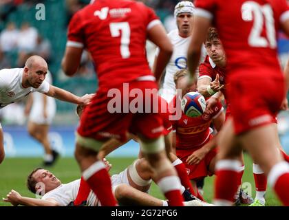 Twickenham, London, Großbritannien. Juli 2021. International Rugby Union England versus Kanada; Scrum Half for Canada Ross Braude Credit: Action Plus Sports/Alamy Live News Stockfoto