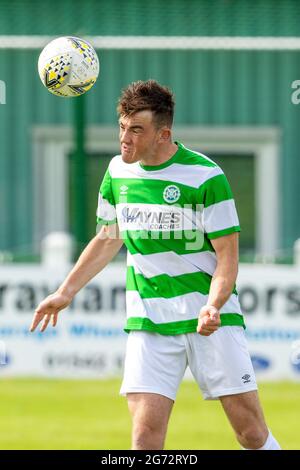 Buckie Thistle FC, Victoria Park, Buckie, Moray, Großbritannien. Juli 2021. VEREINIGTES KÖNIGREICH. Dies ist aus dem Aberdeenshire Cup Spiel zwischen Buckie Thistle und Aberdeen FC. 6 Buckie, Jack Murray Credit: JASPERIMAGE/Alamy Live News Stockfoto