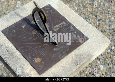 Saint John, NB, Kanada - 28. Mai 2017: Eine Sonnenuhr zum Gedenken an Diana, Prinzessin von Wales, 1961-1997. Stockfoto