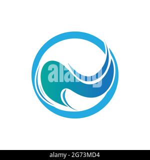 Vektorgrafik für Wasserwellen-Symbole Stock Vektor