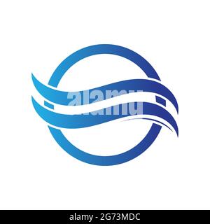 Vektorgrafik für Wasserwellen-Symbole Stock Vektor