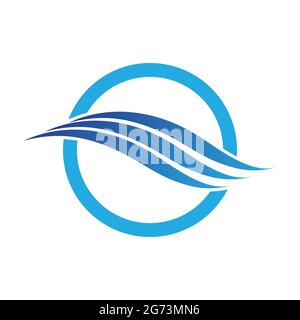 Vektorgrafik für Wasserwellen-Symbole Stock Vektor