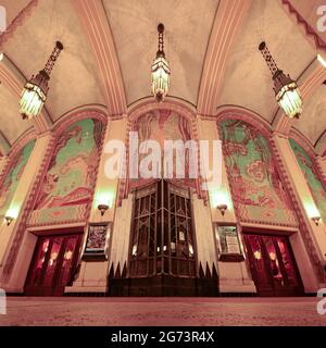 Eintritt zum Avalon Casino Ballroom auf Catalina Island Stockfoto