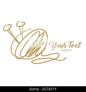 Stricken Logo Design Vektor Linienzeichnung Stock Vektor