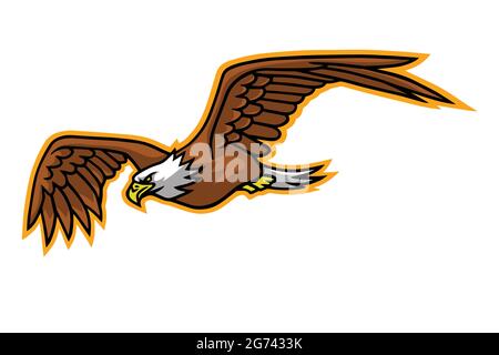 Eagle Falcon Flying Mascot Logo Mascot Design-Vektor Stock Vektor