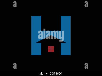 Initial Monogram Letter H Logo Design Vektor Vorlage H Buchstabe Logo Design H Buchstabe Minimalist Real Estate / Property / Home Inspection Logo Design Stock Vektor