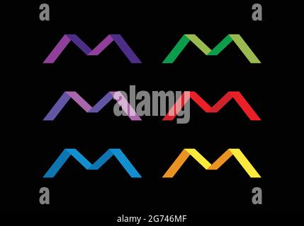 Initial Monogram Letter M Logo Design Vektor Vorlage M Letter Logo Design M Letter Clever Icon Pack Stock Vektor