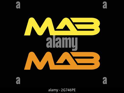 Initial Monogram Letter MAB Logo Design Vektor-Vorlage M A B Letter Logo Design Stock Vektor