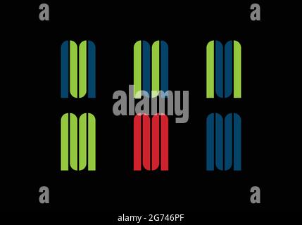 Initial Monogram Letter M Logo Design Vektor Vorlage M Letter Logo Design M Letter Clever Icon Pack Stock Vektor