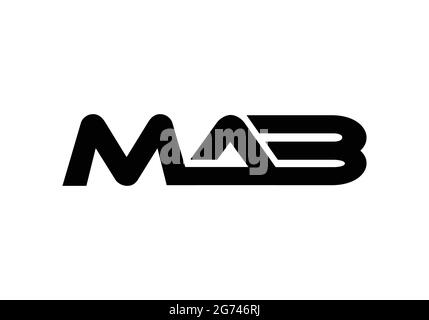 Initial Monogram Letter MAB Logo Design Vektor-Vorlage M A B Letter Logo Design Stock Vektor