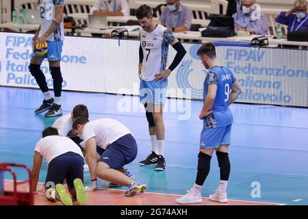 Facundo Conte (Argentinien) im Freundschaftsspiel 2021 - Italien gegen Argentinien, Italienische Volleyball Nationalmannschaft, Cister - Foto .LiveMedia/Luigi Mariani Stockfoto