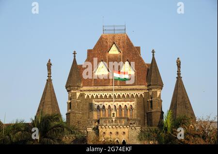 Mumbai Maharashtra Indien Asien einer der ältesten High Court von Bombay, auch bekannt als Mumbai High Court, ist das Indian Historic Gothic Revival Buildig Stockfoto