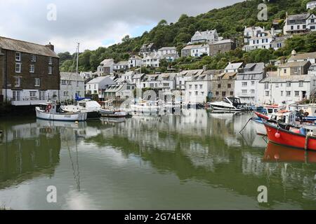 Fischerei Dorf von Polperro in Cornwall, Großbritannien Stockfoto