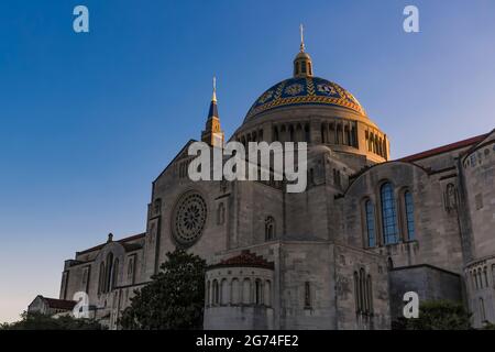 Basilika des Nationalheiligtums der Unbefleckten Empfängnis. Stockfoto