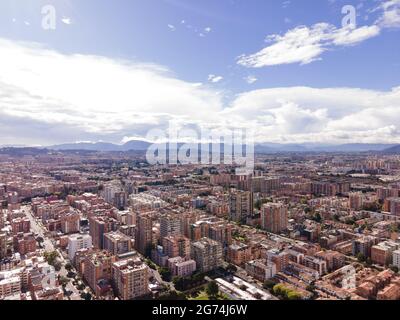 Eine Luftaufnahme des wunderschönen Stadtbildes von Bogota City, Kolumbien Stockfoto