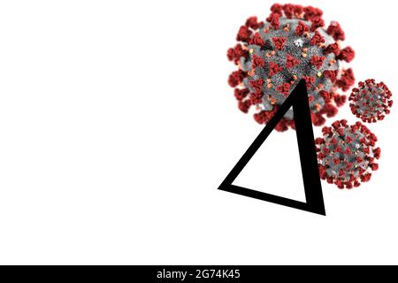 Covid-Virus-Variante weltweit: Delta Stockfoto