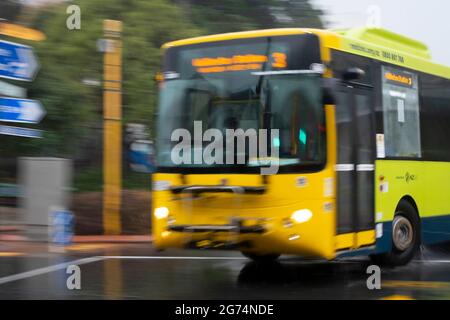 Transport- und Autobus, Newtown, Wellington, Nordinsel, Neuseeland Stockfoto