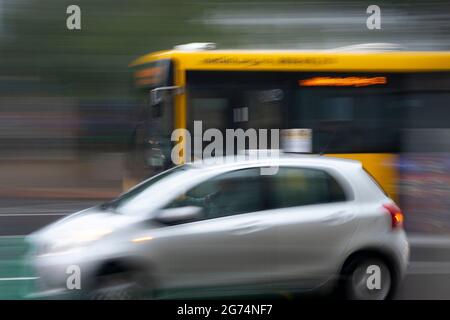 Transport- und Autobus, Newtown, Wellington, Nordinsel, Neuseeland Stockfoto