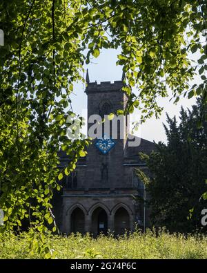 St Mary's Church, Cromford Canal - Derbyshire Peak District Stockfoto