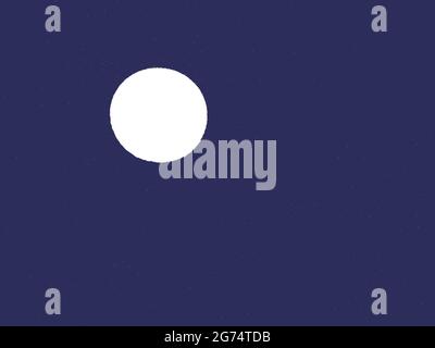 Abstrakte Vollmond- und Sterndarstellung mit Kopierraum als Hintergrund Stockfoto