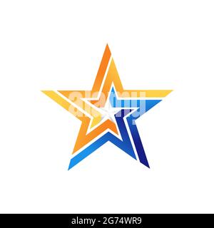 Abstrakte Stern Logo Symbol Design Vektor Vorlage. Einfaches und elegantes Star Logo Designkonzept. Star Logo Icon Vektor Design-Vorlage für Unternehmen, Marke Stock Vektor