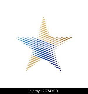 Abstrakte Stern Logo Symbol Design Vektor Vorlage. Einfaches und elegantes Star Logo Designkonzept. Star Logo Icon Vektor Design-Vorlage für Unternehmen, Marke Stock Vektor
