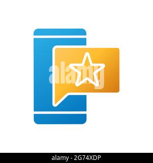 Vektorgrafik für die Symbole „Bewertung“, „Überprüfung“ oder „Feedback“. Design-Vorlage für Symbole zur Kundenbewertung. Feedback zur Kundenbewertung mit Stern-Vektor-Symbol desi Stock Vektor