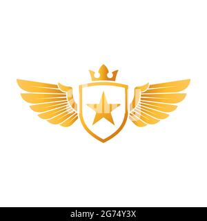 Abstrakte Stern Logo Symbol Design Vektor Vorlage. Star Logo mit Wings Designkonzept. Star Logo mit Wing Icon Vektor Design-Vorlage für Business, BH Stock Vektor