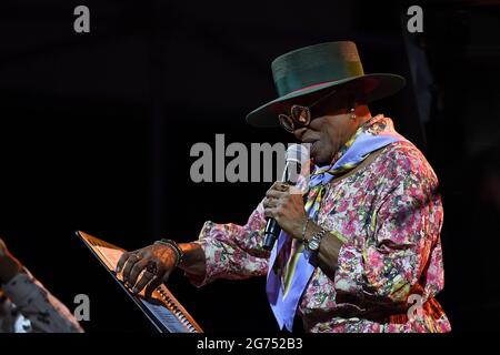 Rom, Italien. Juli 2021. Dee Dee Bridgewater während des Konzerts im Casa del Jazz Rome Italien am 10. Juli 2021/LiveMedia Kredit: Unabhängige Fotoagentur/Alamy Live News Stockfoto