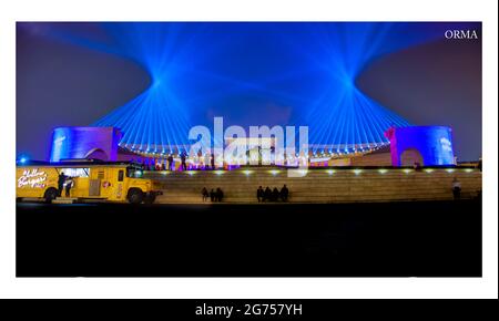 Light Show in Katara -KATAR Stockfoto