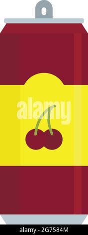 Cherry Soda Icon flacher isolierter Vektor Stock Vektor