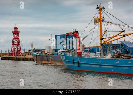 Ein Teil des Hafens von Den Oever, Niederlande Stockfoto