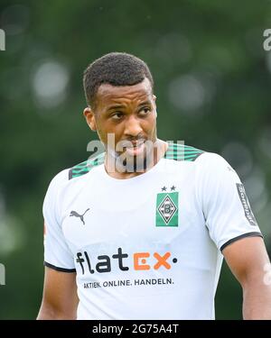 Borussia Monchengladbach, Deutschland. Juli 2021. Alassane PLÄDOYER (MG) Fußball-Testspiel, Borussia Monchengladbach (MG) - Viktoria Köln (VK) 2: 2, am 07/10/2021 in Borussia Monchengladbach/Deutschland. â Credit: dpa/Alamy Live News Stockfoto