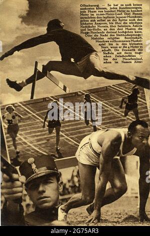 JESSE OWENS in OLYMPIA Part One Fest der Voelker / Festival of Nations 1938 Regisseur / Autor LENI RIEFENSTAHL Olympia Film GmbH / International Olympic Committee / Tobis Filmkunst Stockfoto