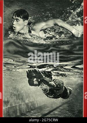 Schwimmen in OLYMPIA Teil zwei Fest der Schönheit / Festival of Beauty 1938 Regie / Autorin LENI RIEFENSTAHL Olympia Film GmbH / Internationales Olympisches Komitee / Tobis Filmkunst Stockfoto