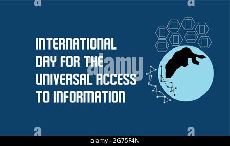 Internationaler Tag für die Vektorvorlage „Universal Access to Information“ Stock Vektor