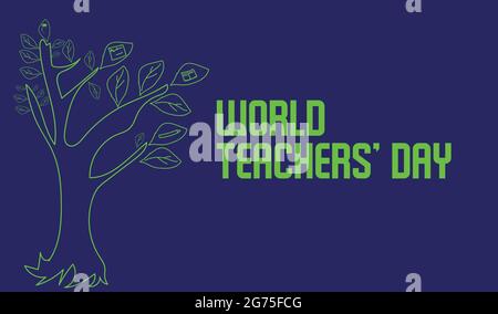 Vektor-Vorlage zum Weltlehrertag Stock Vektor