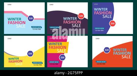 Winter Mode Verkauf Flyer Vorlage Stock Vektor